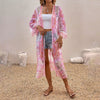 Beach Style Floral Embroidery Bohemian Bikini Kimono Cover-ups Mssza