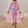 Beach Style Floral Embroidery Bohemian Bikini Kimono Cover-ups Mssza