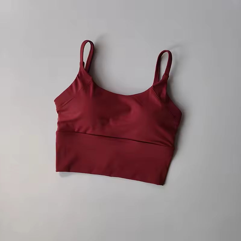 Beautiful Back Quick-dry Breathable Fixed Pad Sports Bra Mssza