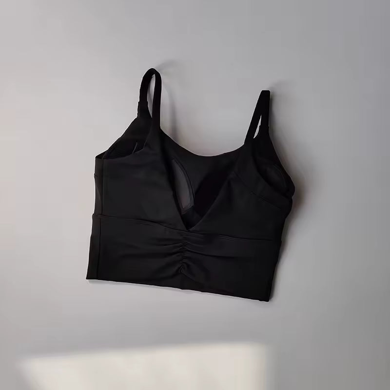 Beautiful Back Quick-dry Breathable Fixed Pad Sports Bra Mssza