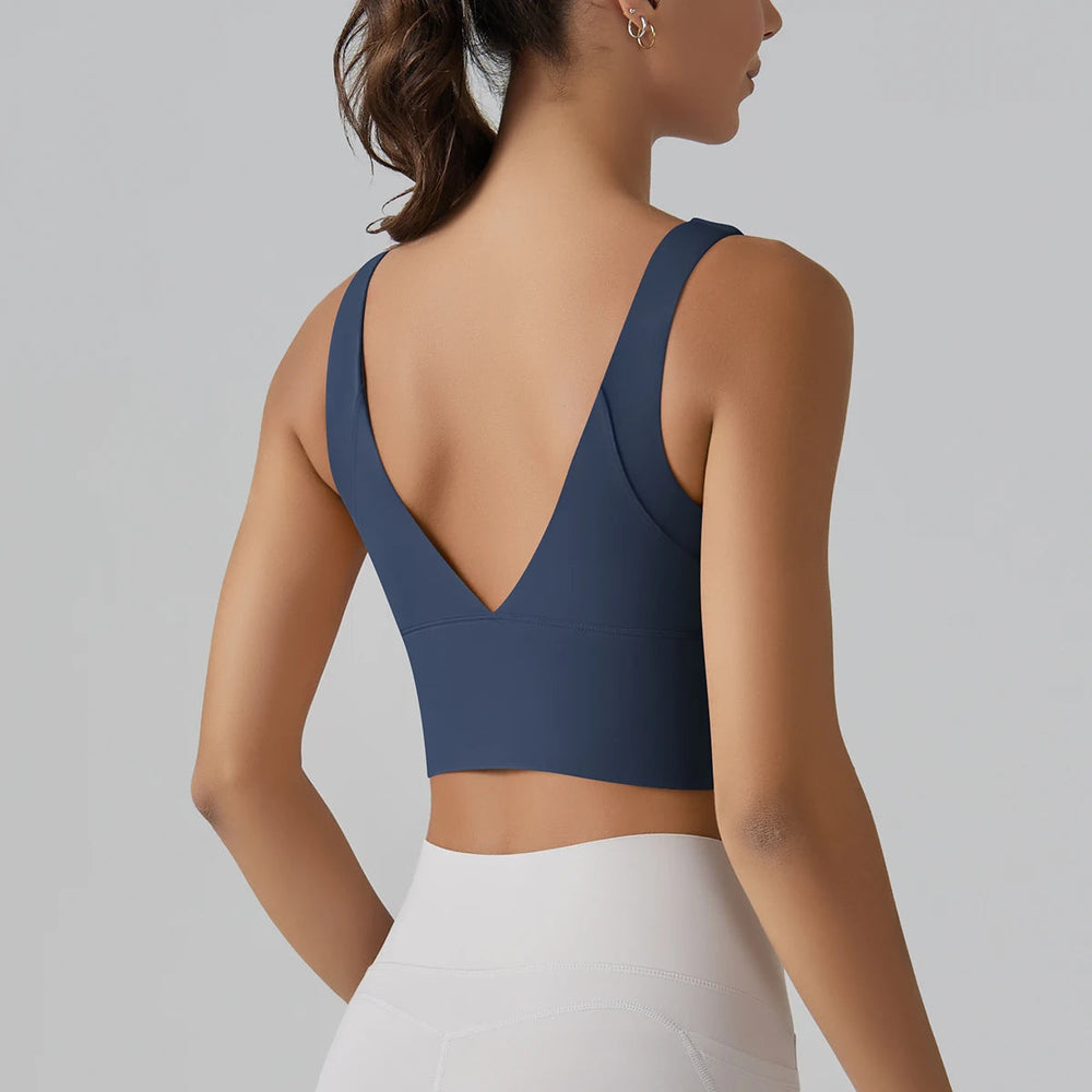 Beautiful Back Sports Running External Wear Training Fitness Yoga Tank Top Bra Mssza