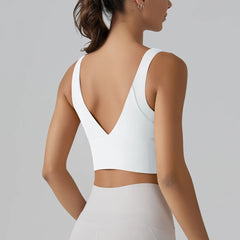 Beautiful Back Sports Running External Wear Training Fitness Yoga Tank Top Bra Mssza