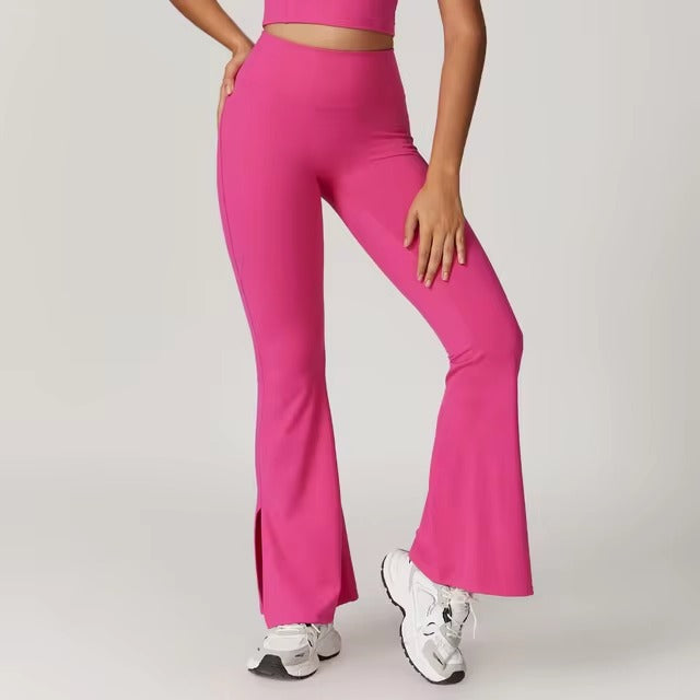 Bell-bottoms High Waist Workout Fitness Wide Leg Yoga Pants Mssza