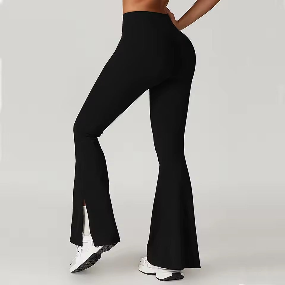 Bell-bottoms High Waist Workout Fitness Wide Leg Yoga Pants Mssza