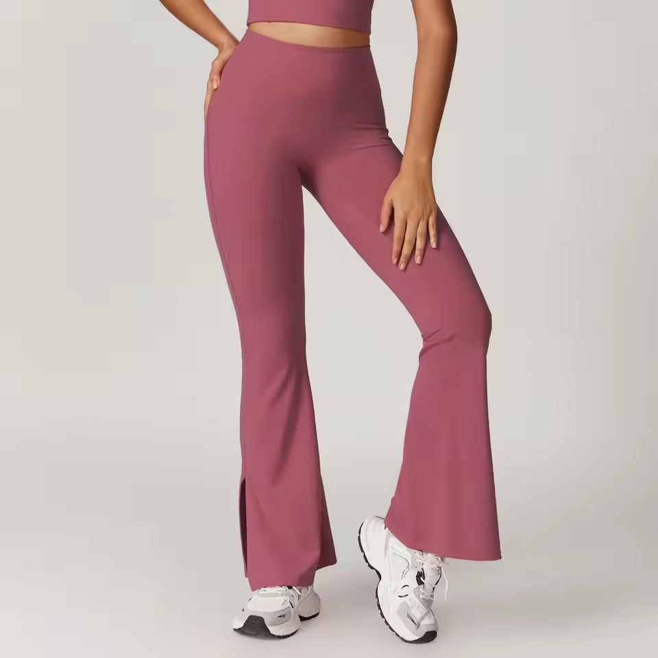 Bell-bottoms High Waist Workout Fitness Wide Leg Yoga Pants Mssza