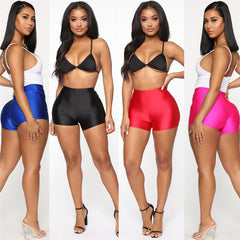 Bike Running Stretch Workout Solid Sports Wear Shorts Mssza