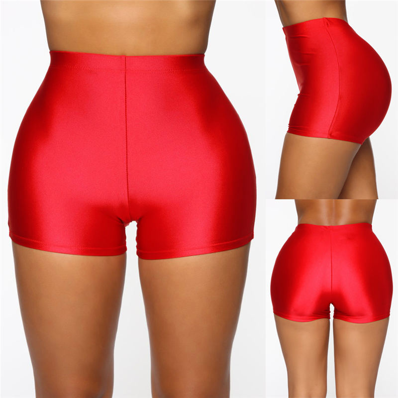 Bike Running Stretch Workout Solid Sports Wear Shorts Mssza