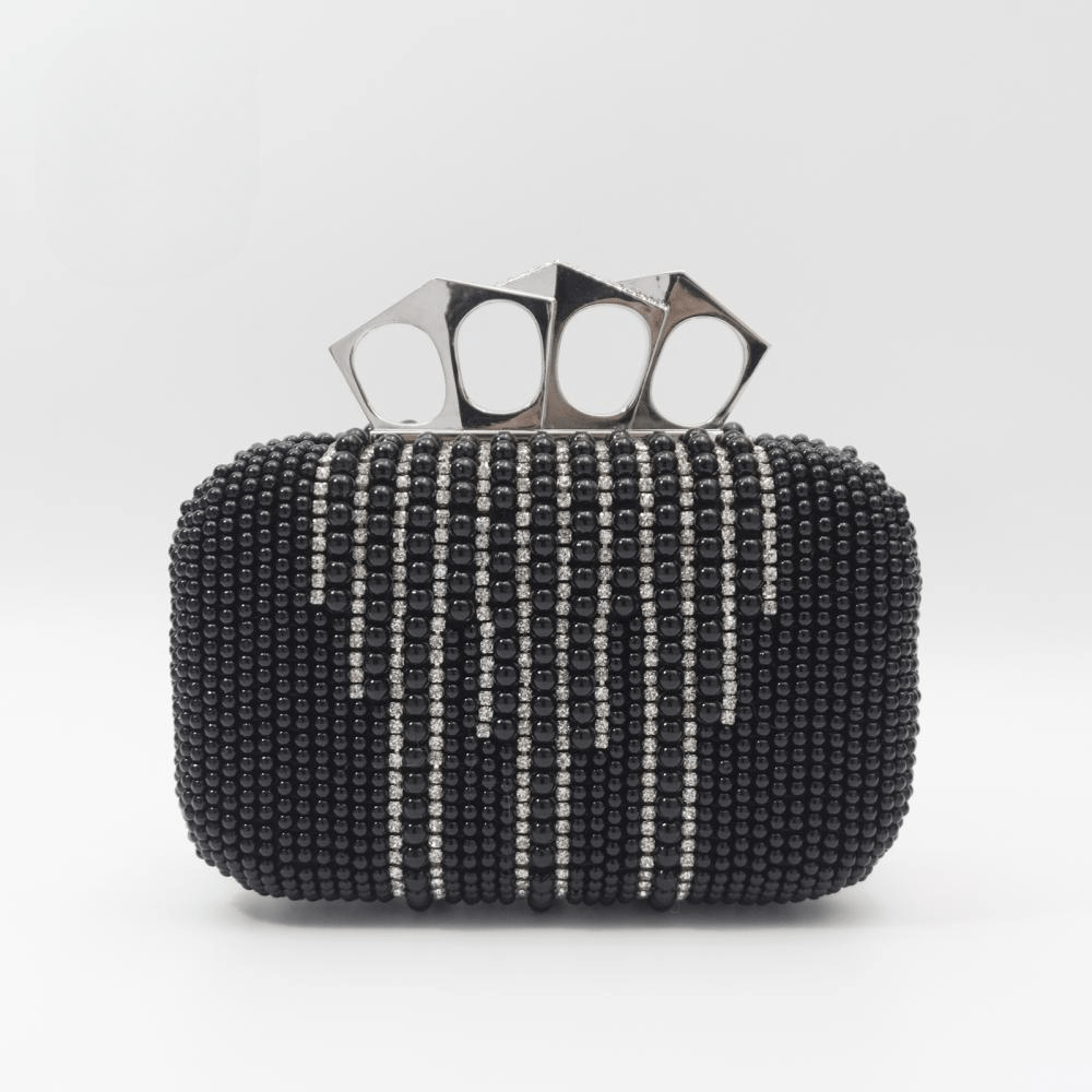 Black Beaded Clutch Luxury Glitter Diamond Clutch Bag Women Wedding With Chain Full Of Beads Wedding Elegant Chain Handbags Mssza