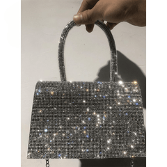Black Diamonds Top Handle Bags Bling Womens Hand Bags New Arrival Leisure Armpit Shopping Shoulder Bags Mssza