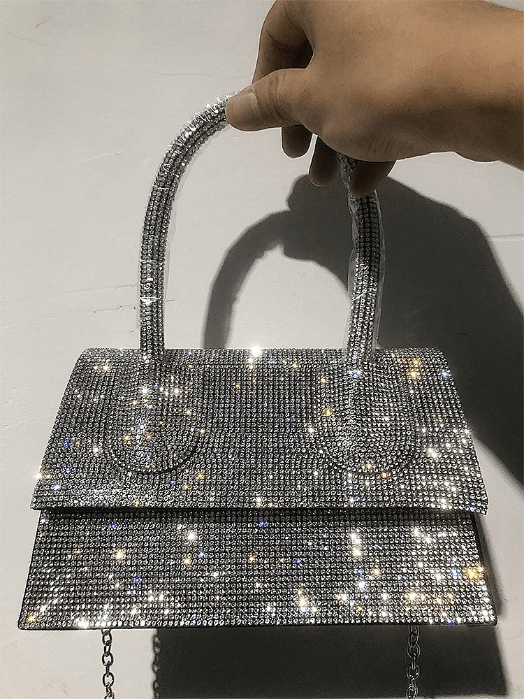 Black Diamonds Top Handle Bags Bling Womens Hand Bags New Arrival Leisure Armpit Shopping Shoulder Bags Mssza