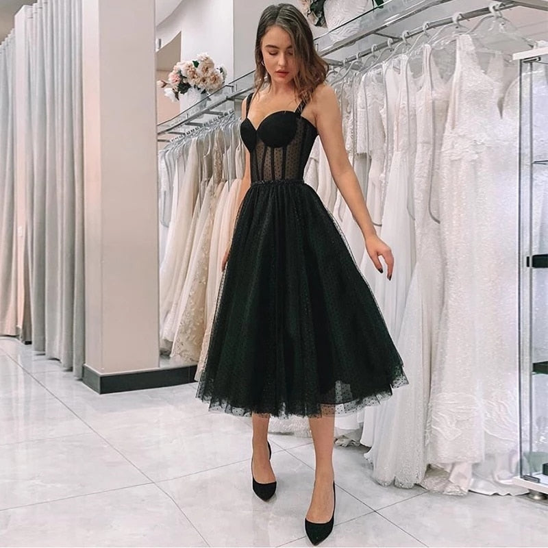 Black Polka Dot Tulle Dress Mssaz Desses