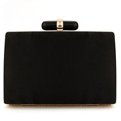 Black Satin Clutch Bag Bohemia Style Rhinestone Cocktail Party Prom Female Clutch Chic Chain Classic Boxy Shape Designer Clutch Mssza
