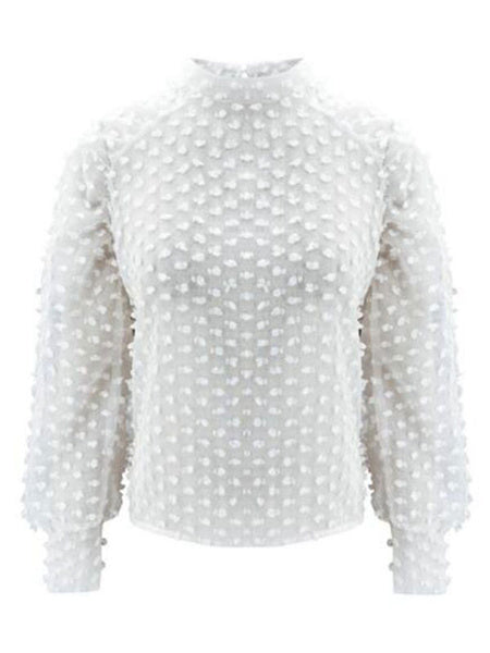 Blouse Balloon Puff Sleeve Tops Mssza