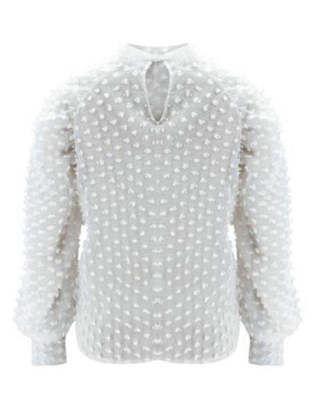 Blouse Balloon Puff Sleeve Tops Mssza