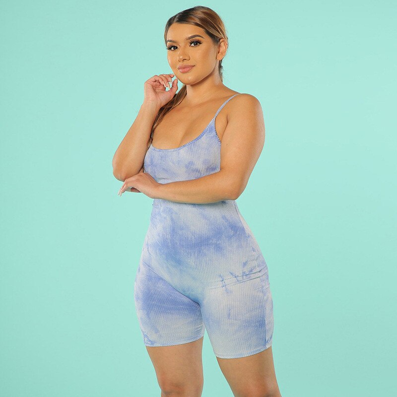 Bodycon Lace Up Backless Romper Mssza