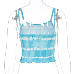 Bodycon Backless Party Club Vest Ruffle Crop Top Mssza