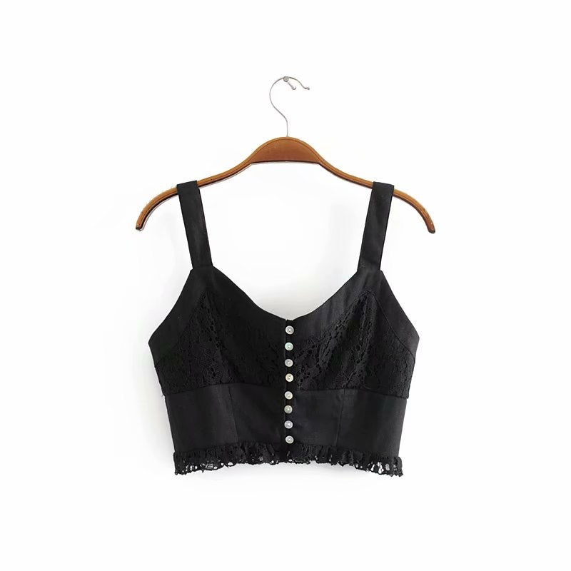Bohemian sleeveless tank vest crop tops Mssza