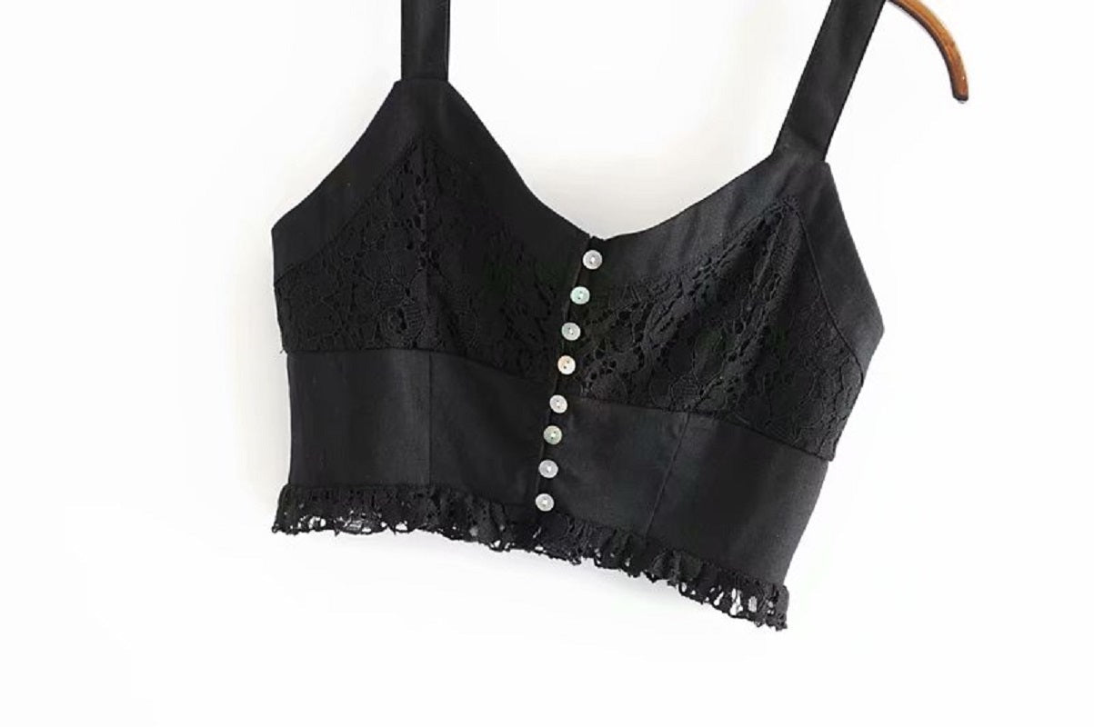 Bohemian sleeveless tank vest crop tops Mssza