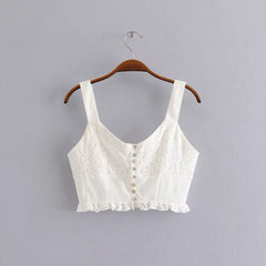 Bohemian sleeveless tank vest crop tops Mssza