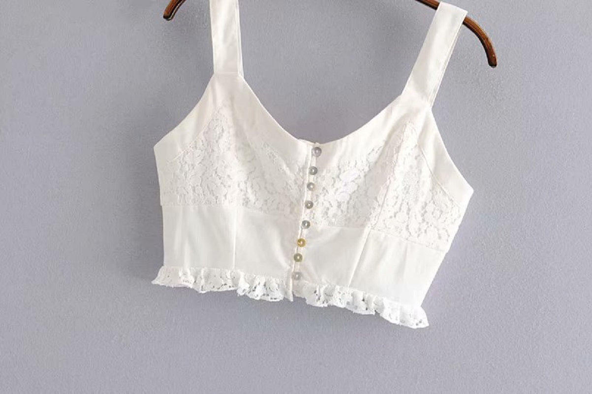Bohemian sleeveless tank vest crop tops Mssza
