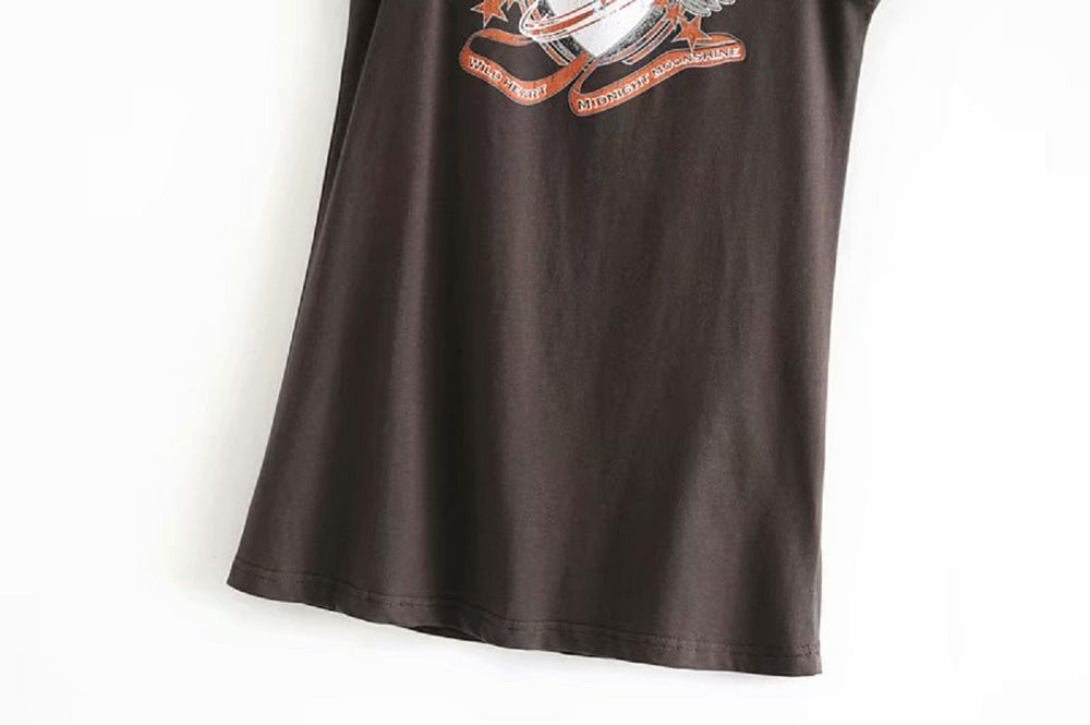 Boho chic sleeveless cartoon print tank tops Mssza