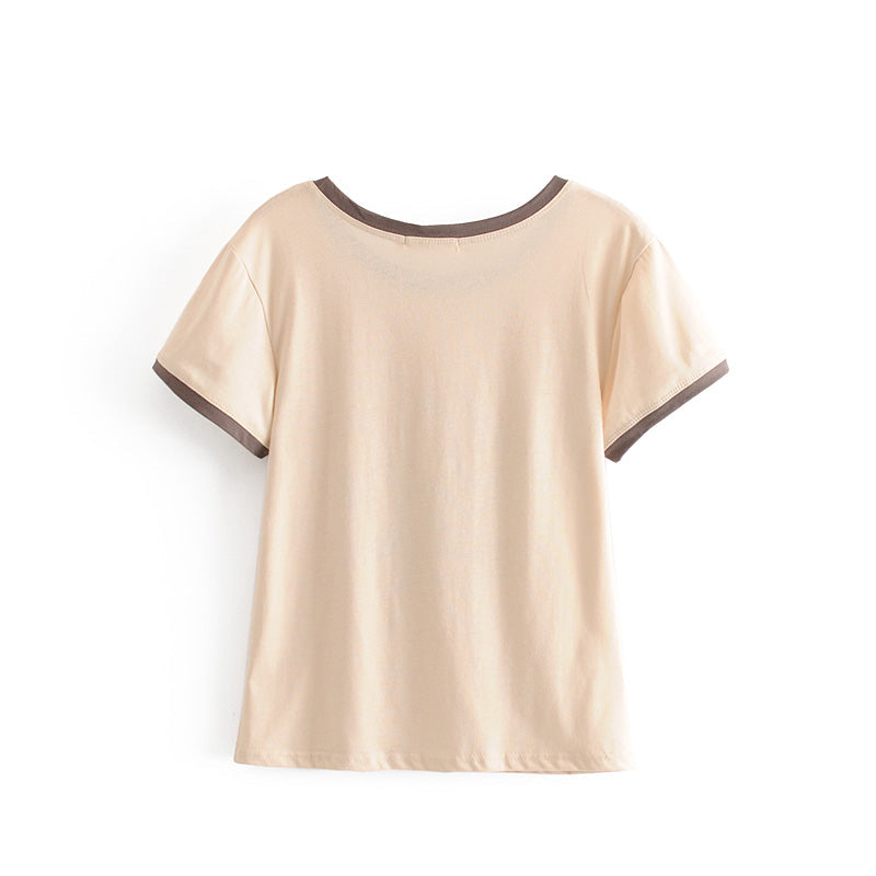 Boho chic star and moon printed tops t-shirt Mssza