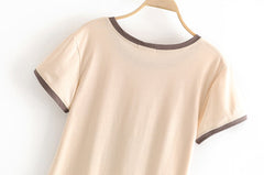 Boho chic star and moon printed tops t-shirt Mssza