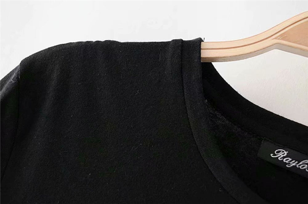 Boho vintage chic floral embroidery short sleeve t-shirt Mssza