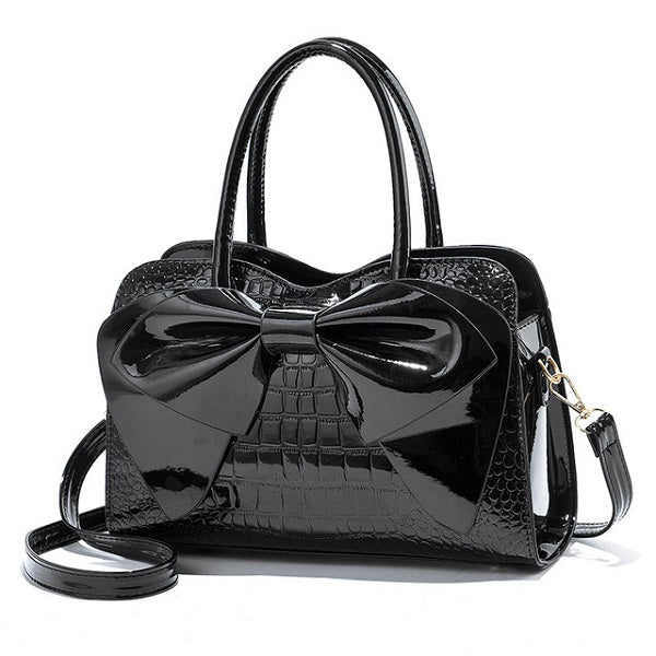 Bowknot Casual Tote Top-Handle Shoulder Handbag Mssza