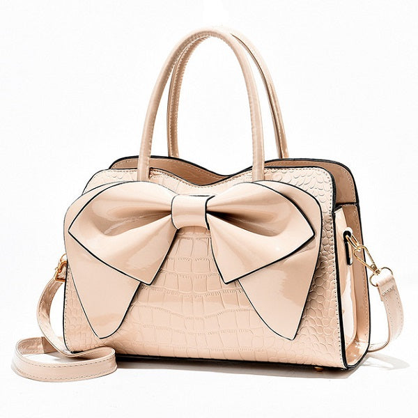 Bowknot Casual Tote Top-Handle Shoulder Handbag Mssza