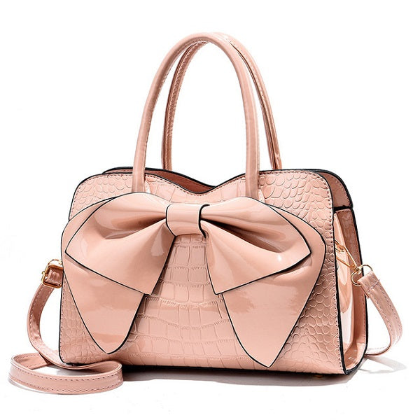 Bowknot Casual Tote Top-Handle Shoulder Handbag Mssza