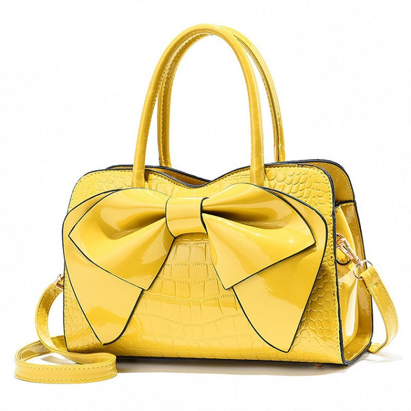 Bowknot Casual Tote Top-Handle Shoulder Handbag Mssza