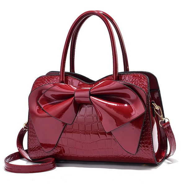 Bowknot Casual Tote Top-Handle Shoulder Handbag Mssza