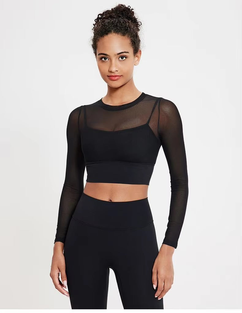 Breathable Quick Dry Running Leggings And Top Two Pieces Fitness Yoga Set Mssza