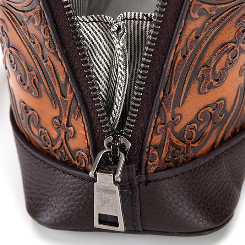 Brenice Genuine Leather Vintage Handbag Embossed Women Shell Shoulder Bag Mssza