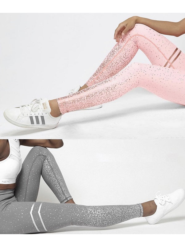 Bronzing Printed Slim High Waisted Yoga Leggings Mssza