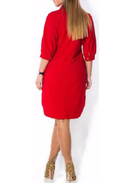 Button Front Long Dress â€?Formal Shirt Mssza
