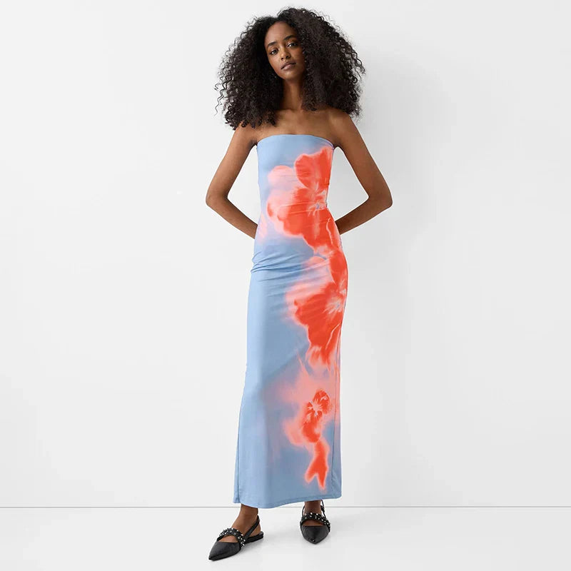Alluring Vibrant Playful Chic Elegant Stretchy Sensational Maxi Dress Mssaz Desses
