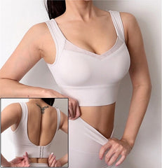 Camis Push Up Yoga Crop Top Bras Solid Athletic Vest Gym Mssza