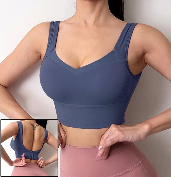 Camis Push Up Yoga Crop Top Bras Solid Athletic Vest Gym Mssza