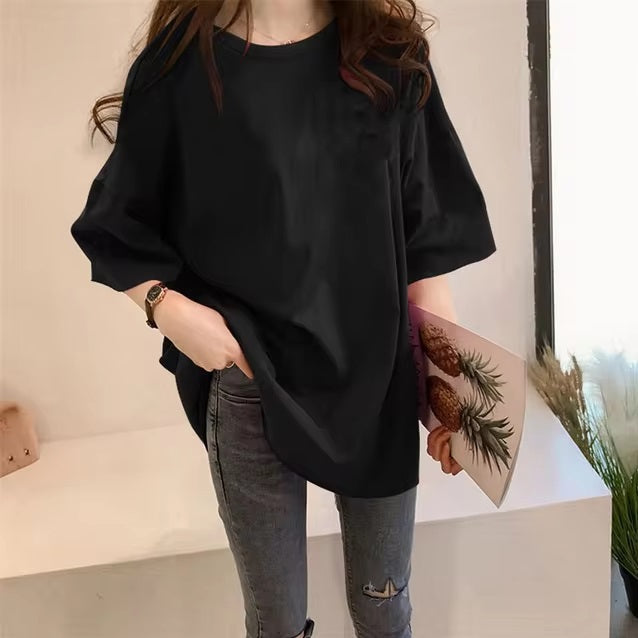 Candy Colors Short Sleeve Casual T-Shirts Mssza