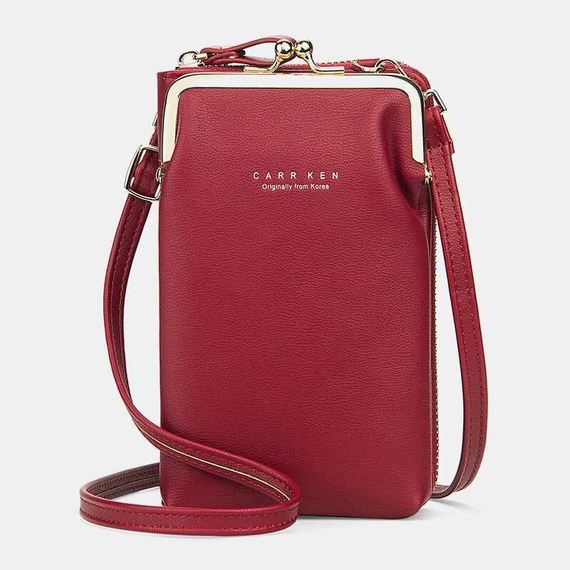 Card Slots Solid Shoulder Crossbody Bag Mssza