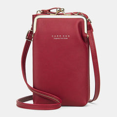Card Slots Solid Shoulder Crossbody Bag Mssza