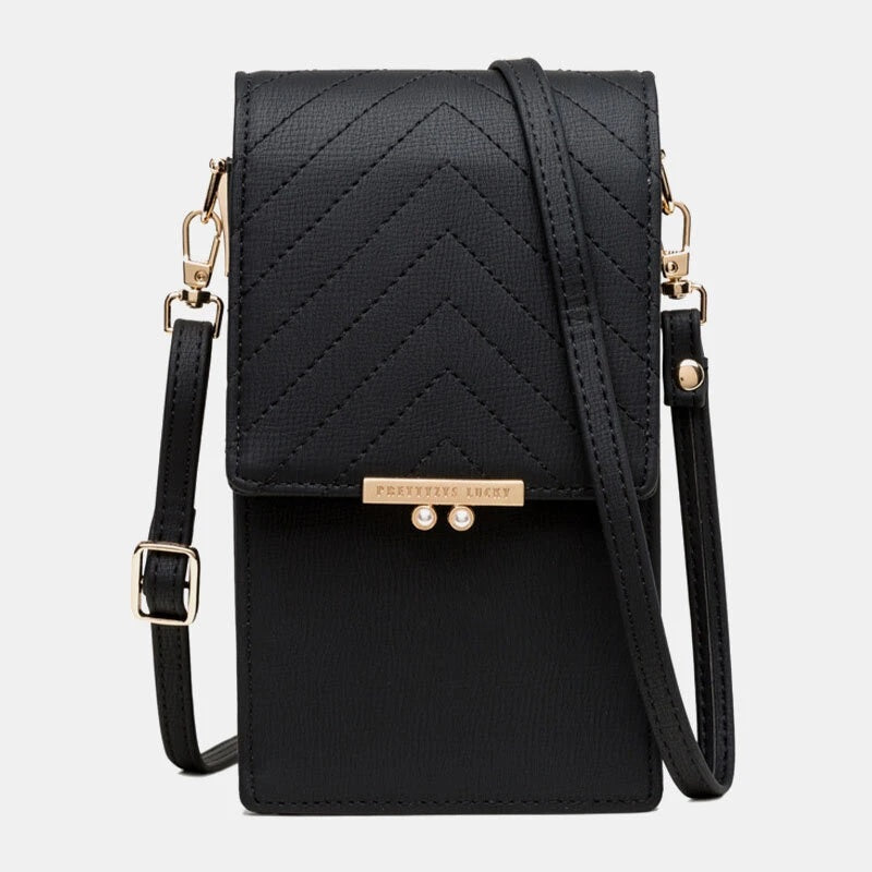 Card Slots Solid Phone Crossbody Shoulder Bag Mssza