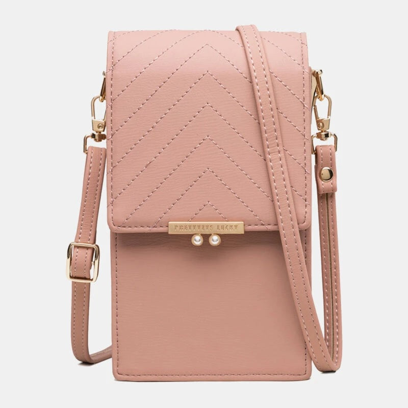 Card Slots Solid Phone Crossbody Shoulder Bag Mssza