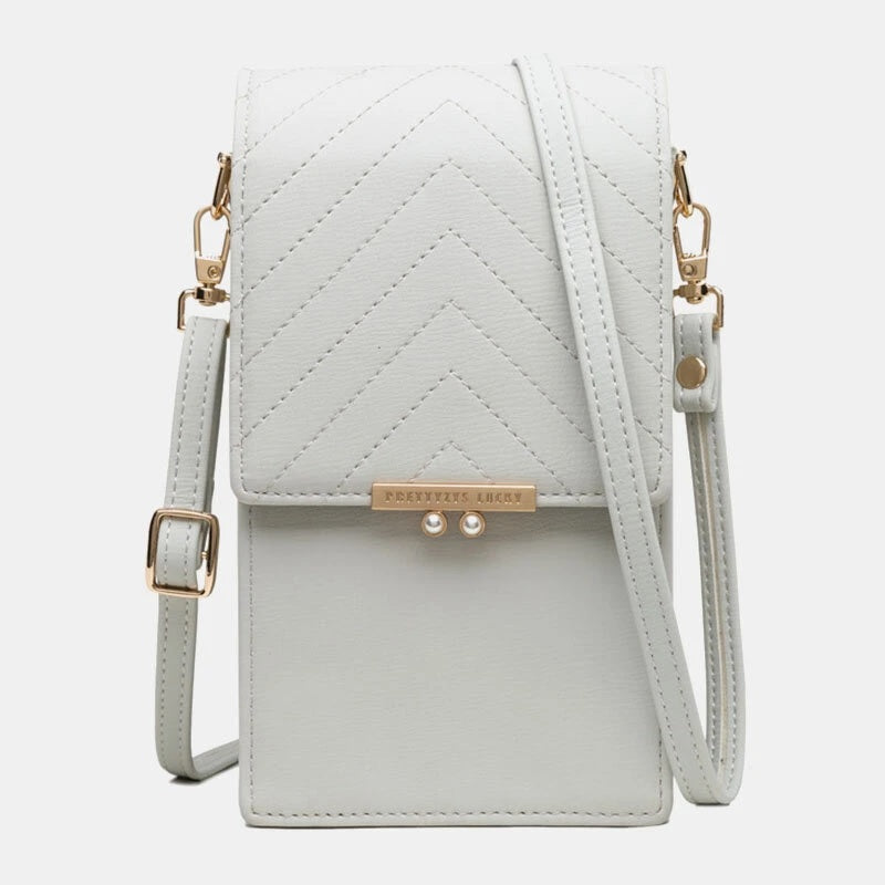 Card Slots Solid Phone Crossbody Shoulder Bag Mssza