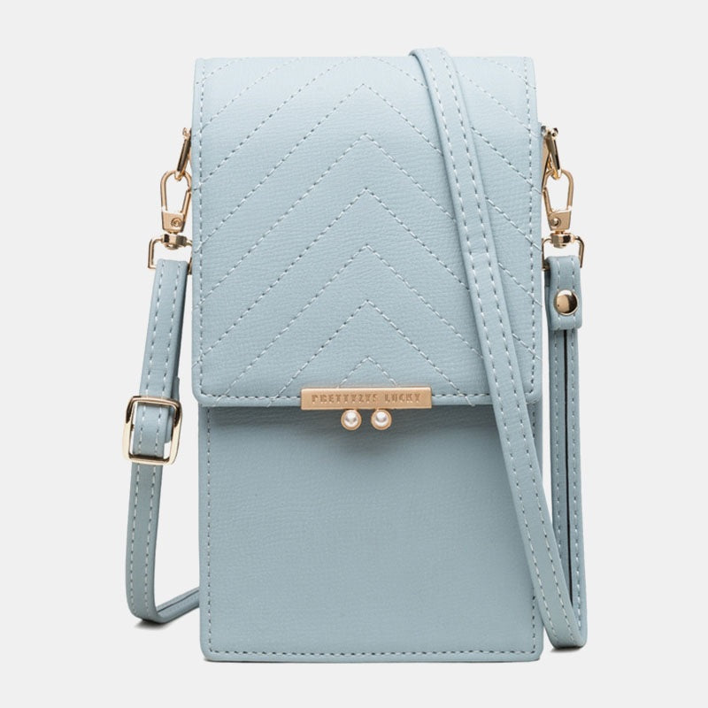 Card Slots Solid Phone Crossbody Shoulder Bag Mssza
