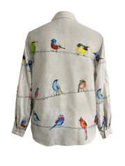 Cartoon Bird 3D Pattern Long Sleeve Shirt Daily Street Casual Top Mssza