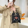 Cartoon PU Leather Pearl Crossbody Messenger Shoulder Bag Mssza
