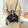 Cartoon PU Leather Pearl Crossbody Messenger Shoulder Bag Mssza